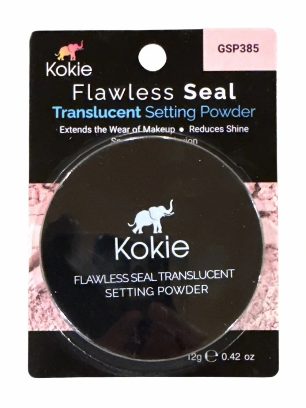 Kokie Flawless Seal Translucent Setting Powder - Translucent in Shade Pink